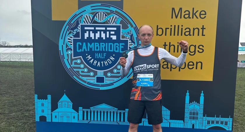 W niedzielę 3 marca Kamil Rosiński ukończył półmaraton w Cambridge.