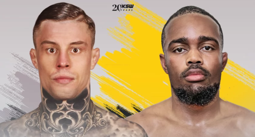 Krystian Blezień i jego przeciwnik Alvin Lowenski. fot. KSW