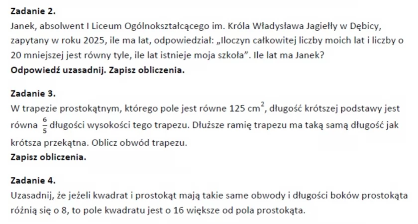 Pozostałe zadania znajdziecie w załączniku do artykułu.