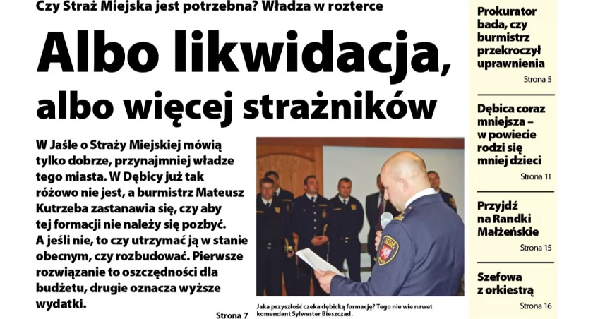 Jaka przyszłość czeka dębicką formację? Tego nie wie nawet komendant Sylwester Bieszczad.