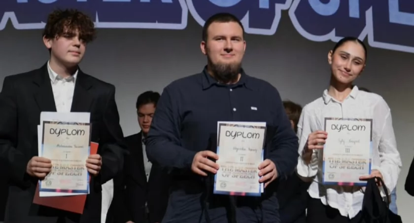 Laureaci konkursu (od lewej): Aleksander Fackerell, Wojciech Poprawa i Zyta Knajzel.