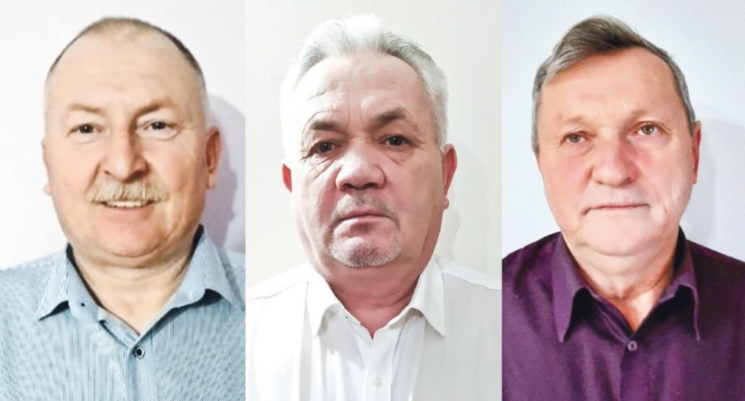 Kandydatami na radnego są (od lewej): Andrzej Biestek, Jacek Knych i Henryk Koziara.