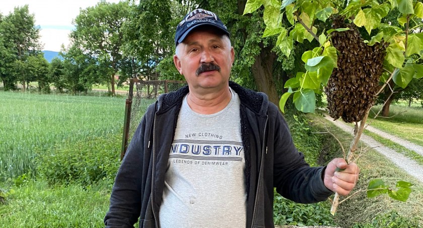 Pszczelarstwo to wielka pasja Andrzeja Kozika. Pasiekę prowadzi juz kilkadziesiat lat.