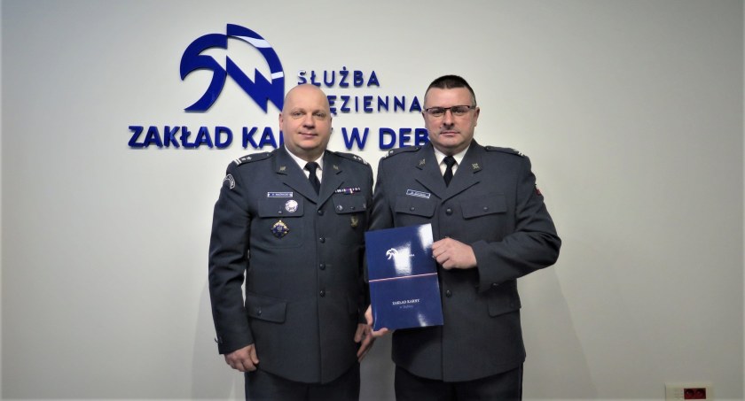 Mjr Marcin Jedynak został kierownikiem Działu Kwatermistrzowskiego. fot. Zakład Karny w Dębicy 