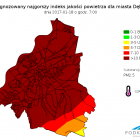 Prognozowany indeks jakości powietrza w środę 18 stycznia 2017