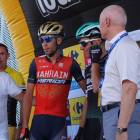 Vincenzo Nibali na starcie etapu w Pustyni