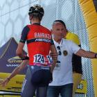 Vincenzo Nibali na starcie etapu w Pustyni