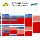 Czerwonym kolorem zaznaczone ogólnodostępne godziny