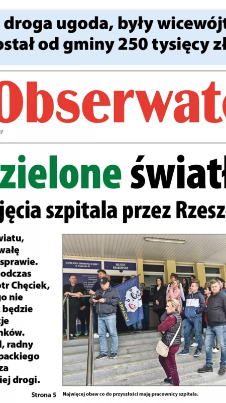 W najnowszym Obserwatorze Lokalnym: decyzja w sprawie szpitala, firma Atlas wchodzi do Dębicy, wypadki na hulajnogach
