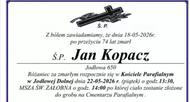 Nie żyje Jan Kopacz, wieloletni trębacz w orkiestrze OSP w Jodłowej