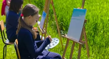 Malowali pejzaż podkarpackiej wsi